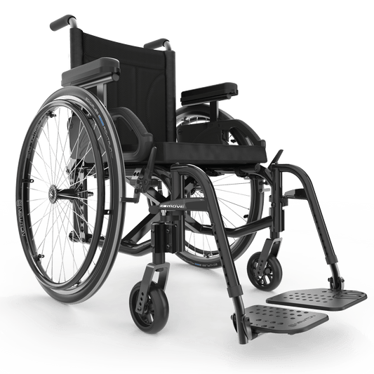 The Motion Composites Move, lightweight folding manual wheelchair. 